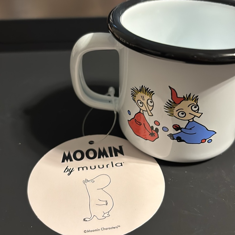 NWT Moomin Rare Muurla Small Enamel Cup Mug From Finland Great Valentines Gift